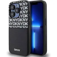 DKNY Pu Leather Repeat Pattern Card Pocket Iphone 15 Pro Telefondeksel