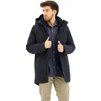 Ecoalf for man. MCMGAJKPARKO0255W24-319 Parko Coat black (XL), Casual, Long sleeve, Recycled Polister, Sustainable