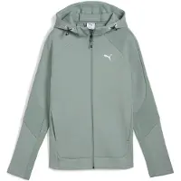 Puma EVOSTRIPE Full-Zip Hoodie Women, Clothing, Green Moon, M