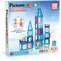 PicassoTiles 72-delt Ice Winter Tema Magnetiske Fliser sett