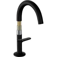 Axor One etgrebsbatteri - 140mm tud t/hv m/push-open mat sort