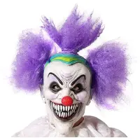 Atosa Lateks Halloween Klovn Lilla Hår Maske