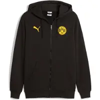 Puma Borussia Dortmund FtblCulture Hooded Jacket Men, Sport, Black/Faster Yellow, L