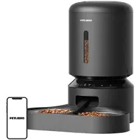 Aptel Petlibro Granary matautomat med dobbel skål, Wifi, 5L (svart)