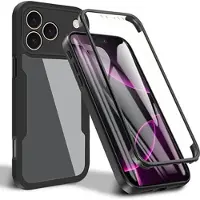 Mtp Products iPhone 17 Pro 360 Beskyttelse Deksel - Svart / Klar