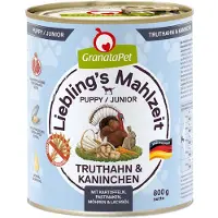 Granatapet Økonomipakke Liebling's Måltid 12 x 800 g - Junior kalkun og kanin med potet, pastinakk og lakseolje