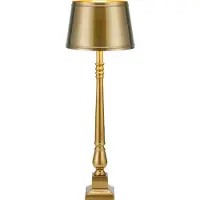 Markslöjd Metallo bordlampe, antikk messingfarget, metall, høyde 66 cm