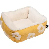 TIAKI hundeseng Flower - firekantet: ca. L 47 x B 47 x H 21 cm