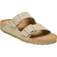 Birkenstock for woman. 1027697 Birko Flor Arizona Leather Sandals (Narrow Fit) green (37), Flat, None, Casual