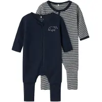 Name it Nattdrakt - Noos - NbnNightsuit - 2-pack - Dark Sapphire - - 50 - Nattdrakt
