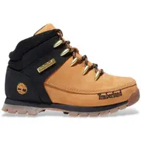 Timberland unisex for kids. TB0A1NL42311 Euro Sprint mid-calf lace-up leather boots black and yellow (22), Flat, Laces, Casual, children's f
