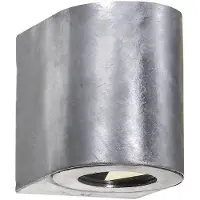 Nordlux Utendørs LED-vegglampe Canto 2, galvanisert, 10 cm, IP44