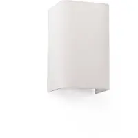 Faro Vegglampe Cotton, kantet, 20 x 12 cm, beige