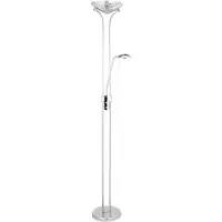 Searchlight LED-gulvlampe Mor & Barn, krom, leselampe, dimbar