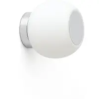 Faro LED-vegglampe Moy i krom med glasskjerm
