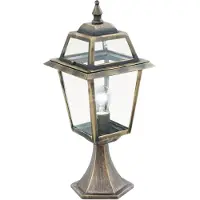 Searchlight Sokkellampe New Orleans, svart-gull