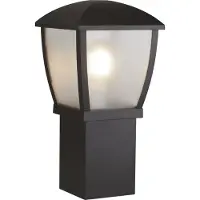 Searchlight Seattle sokkellampe, IP44, svart, høyde 45 cm, metall