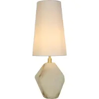 Searchlight Apex bordlampe, hvit/hvit, høyde 55,5 cm, tekstil/resin