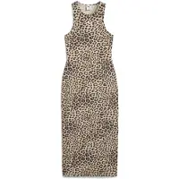 Puma LEO LUXE Slim All-Over Print Dress Women, Clothing, Alpine Snow/Ice Coffee, M