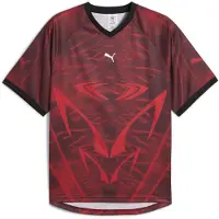 Puma PUMATECH All-Over Print Relaxed Football Jersey Unisex, Clothing, Red/Aop, S