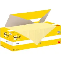 Post-It 654-CY-VP24, firkant, Gult, Papir, 76 mm, 76 mm, 100 ark
