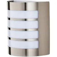 LINDBY utendørs vegglampe Noyan, 22 cm, stål, IP44, E27