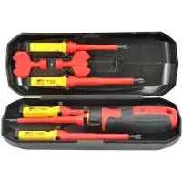 AWTOOLS sett med isolerte skruetrekkere 1000V VDE S2/8SZT.