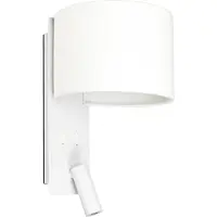 Faro Sammenleggbar vegglampe med LED-leselampe, hvit