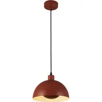 Searchlight Hengelampe Mars, mørk oransje, Ø 25 cm, stål