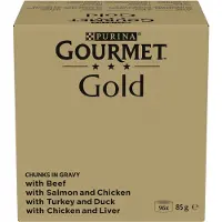 Purina Gourmet Gourmet Gold Pieces i mix saus 96x85g