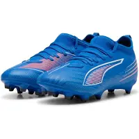 Puma ULTRA 6 MATCH FG/AG Football Boots Youth, Shoes, Ultra Blue/White/Glowing Red, 34