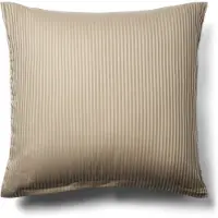 Borg Putetrekk 60x63 cm - Egyptisk bomull - Beige jacquardvevde striper