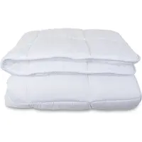 Zen Sleep Dobbelt vinter fiberdyne - Allergivennlig 2-lags termodyne - 240x220 cm - Fuktabsorberende vinterdyne med hulfibre