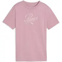Puma Essentials Script Tee Youth, Clothing, Poised Pink, 13-14Y