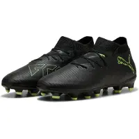 Puma FUTURE 8 PRO FG/AG Football Boots Youth, Shoes, Black/Fizzy Light/Green Terrain, 35.5