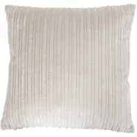 Borg Living Pyntepute - 45x45 cm - Hvit - Sofapute med fløyelslook -
