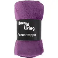 Borg Living Fleecepledd - Lilla - 150x200 cm - Mykt og deilig sofapledd -