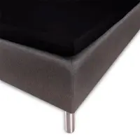 Borg Living Konvoluttlaken 200x200x8 cm - Sort - 100% bomullssateng - Laken til overmadrass