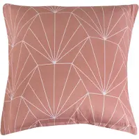 Borg Living Putetrekk 60x63 cm - Vendbart design i 100% bomullssateng - Hexagon peach - Fra By Night