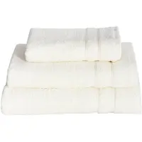 Borg Living Håndkle - 50x100 cm - Hvit - 100% bomull - frottehåndkle fra