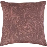 Borg Living Putetrekk 60x63 cm - bomullssatin - mørk rosa marmorprint