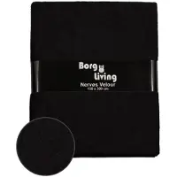 Borg Living Fløyelsduk - 15 meter - Sort - Nervøs fløyel - Pakke med 15 meter
