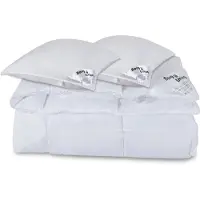 Borg Living Dyne- og putesett - Helårs fiberdyne 240x220 cm + 2 stk puter 60x63 cm - Mikrofiberdyne -