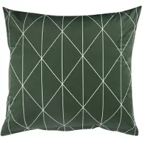 Borg Living Putetrekk 60x63 cm - Graphic harlekin - Grønn - 100 % bomullssateng