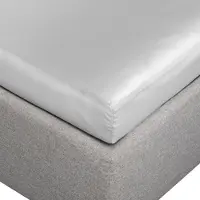 Borg Silkelaken - konvoluttlaken 90x200x8 cm - Støvet grå - 100 % morbærsilke -