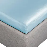 Borg Silkelaken - konvoluttlaken 90x200x8 cm - Støvet blå - 100 % morbærsilke -