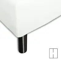 Nordstrand Splittlaken - H-splitt - 180x200 cm - Hvit - 100% bomull jersey laken - stretchlaken til elevationsseng