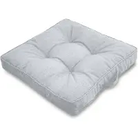Nordstrand Futonpute til hagestol - 50x50 cm - 8 cm tykk - Grå hagepute for utendørs bruk -