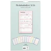 Burde Perhekalenteri 2026 Pastelli 250x420 mm Burde