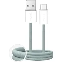 Puro Fabrik 2.0 10W USB-A - USB-C Flettet kabel 1,5 m - Grønn